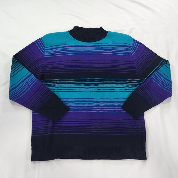 Alfred Dunner Vintage Coogi Style Striped Sweater X Large Blue Green
Lot H - Picture 3 of 7
